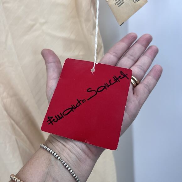 Rare Vintage 1990's Fernando Squette Sanchez Ivory y2k Slip Dress Small - Picture 9 of 9